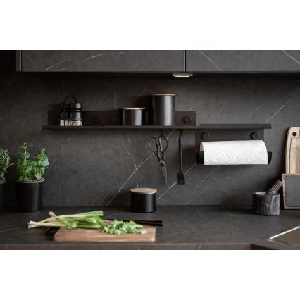 WENKO 71144800 - Suporte para rolo JET 30x15 cm preto