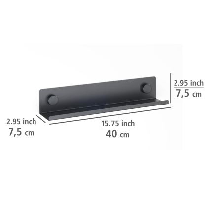 WENKO 71146800 - Frascos para especiarias JET 40x7,5 cm pretos