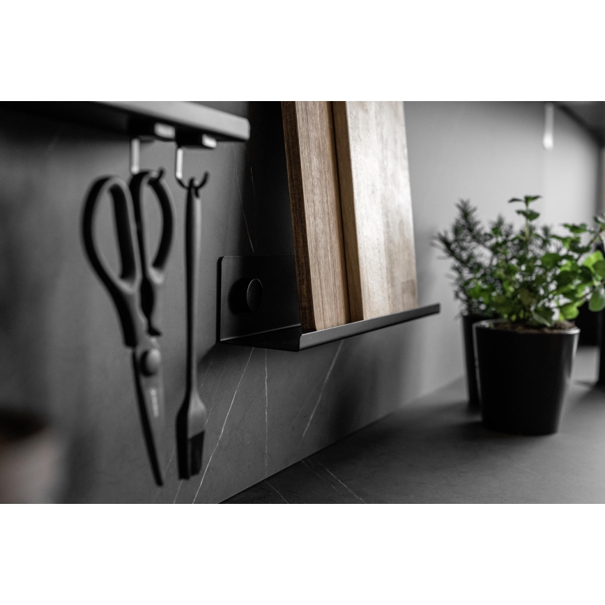 WENKO 71146800 - Frascos para especiarias JET 40x7,5 cm pretos