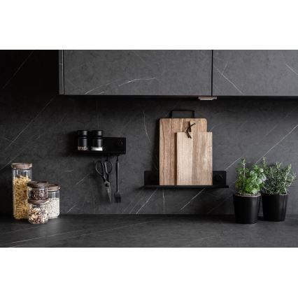 WENKO 71146800 - Frascos para especiarias JET 40x7,5 cm pretos