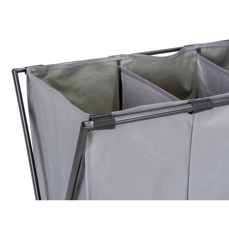 WENKO 71297800 - Cesto para roupa TRIO 69x76 cm cinzento/preto