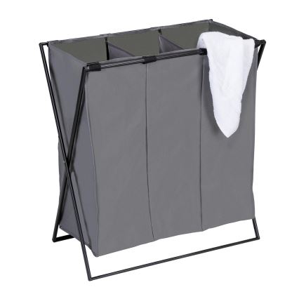 WENKO 71297800 - Cesto para roupa TRIO 69x76 cm cinzento/preto