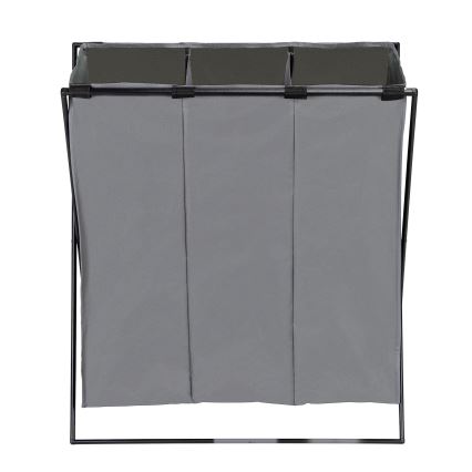 WENKO 71297800 - Cesto para roupa TRIO 69x76 cm cinzento/preto