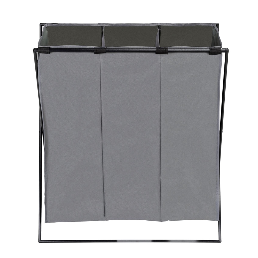 WENKO 71297800 - Cesto para roupa TRIO 69x76 cm cinzento/preto