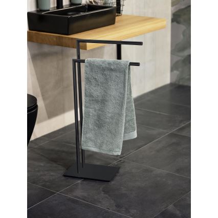 WENKO 71555800 - Toalheiro RECCO 48x80,5 cm preto