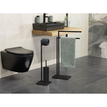 WENKO 71555800 - Toalheiro RECCO 48x80,5 cm preto