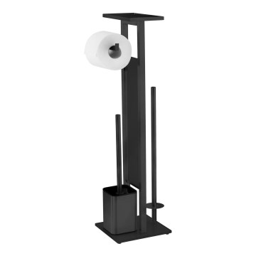 WENKO 71558800 - Conjunto para WC DEBAR 21x70,5 cm aço inoxidável/preto