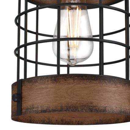 Westinghouse 61179 - Candeeiro suspenso LANGSTON 1xE27/60W/230V barnwood