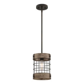 Westinghouse 61180 - Candeeiro suspenso LANGSTON 1xE27/60W/230V pinho
