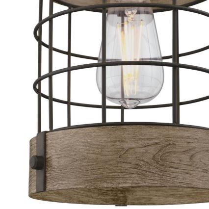 Westinghouse 61180 - Candeeiro suspenso LANGSTON 1xE27/60W/230V pinho