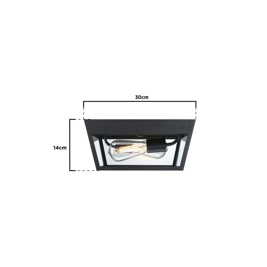 Westinghouse 61219 - Iluminação de teto exterior PETERSON 2xE27/40W/230V IP44