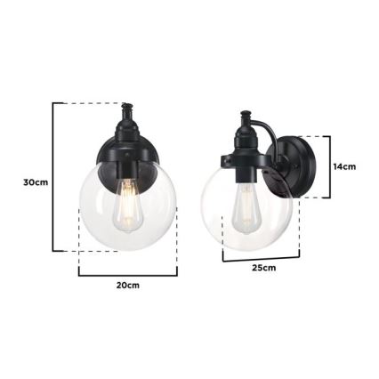 Westinghouse 61239 - Candeeiro de parede exterior EDDYSTONE 1xE27/60W/230V IP44