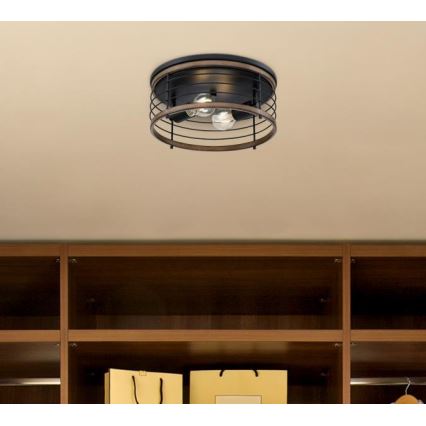 Westinghouse 61250 - Iluminação de teto ACKTON 2xE27/60W/230V barnwood