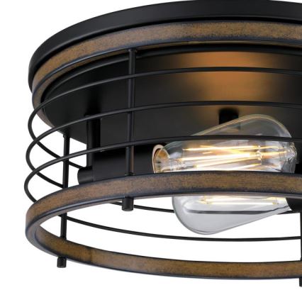 Westinghouse 61250 - Iluminação de teto ACKTON 2xE27/60W/230V barnwood