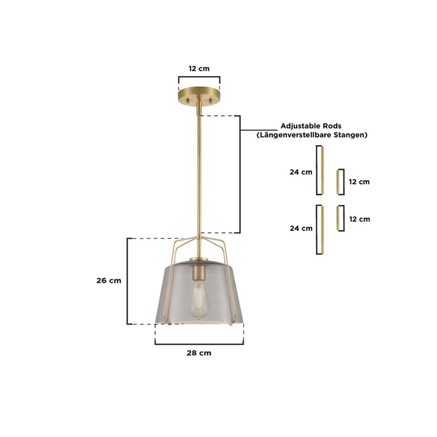 Westinghouse 61251 - Candeeiro suspenso HALLEIN 1xE27/60W/230V