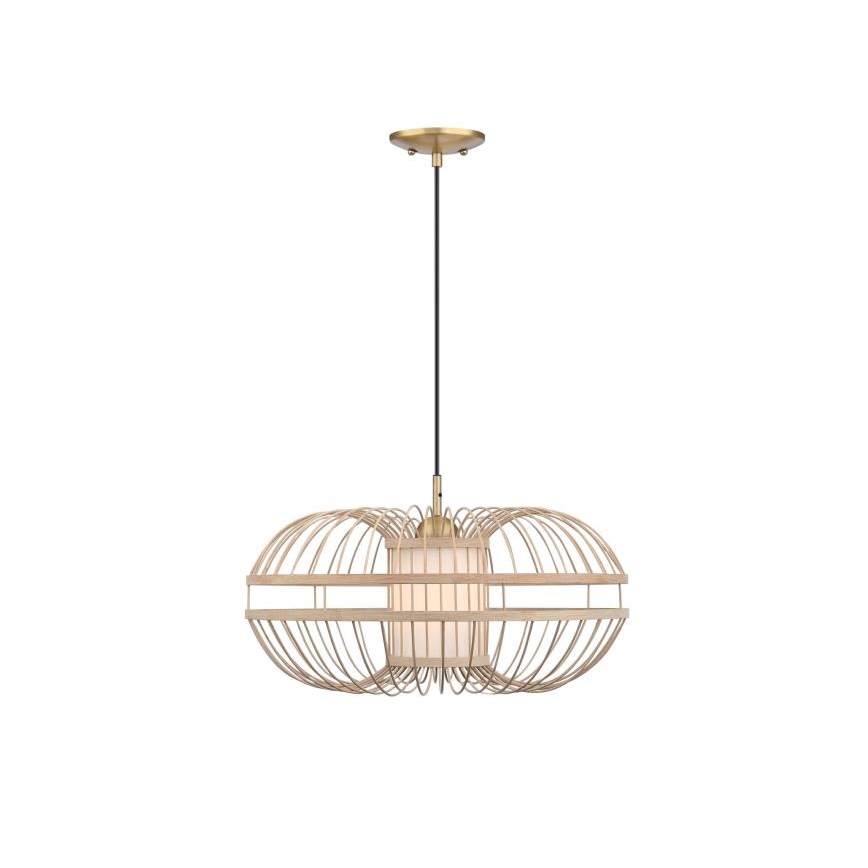 Westinghouse 61255 - Candeeiro suspenso TULCEA 1xE27/60W/230V bambu