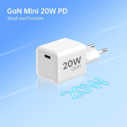 Winner Group- Adaptador de carregamento rápido 1xUSB-C PD 20W + cabo USB USB-C / USB-C 1m