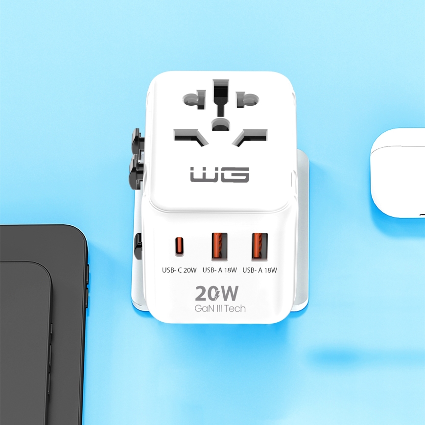 Winner Group - Adaptador de carregamento rápido para viagem Power Delivery 20W branco