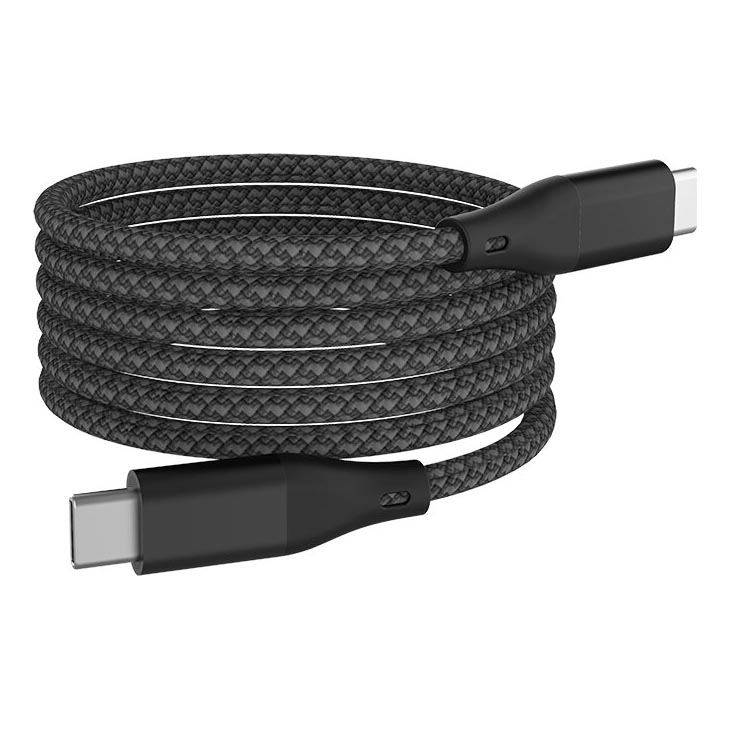 Winner Group - Cabo magnético USB USB-C / USB-C 60W 1m preto