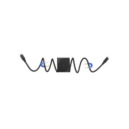 Winner Group - Cabo magnético USB USB-C / USB-C 60W 1m preto