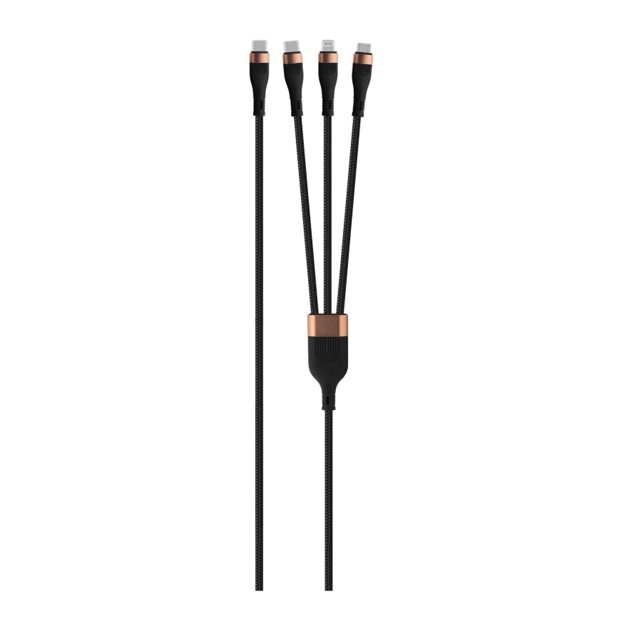 Winner Group - Cabo USB 3em1 USB-C / Lightning, USB-C e Micro USB 100W 1,5m preto