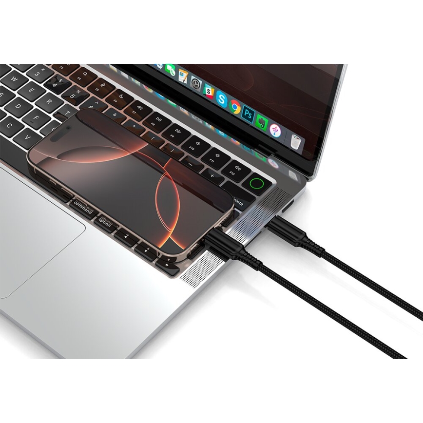 Winner Group - cabo USB USB-C / USB-C 240W 1m preto