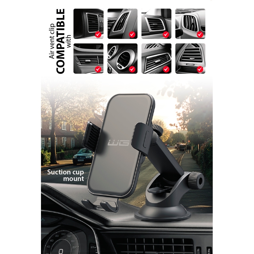 Winner Group - Carregador sem fios e suporte para carro 15W