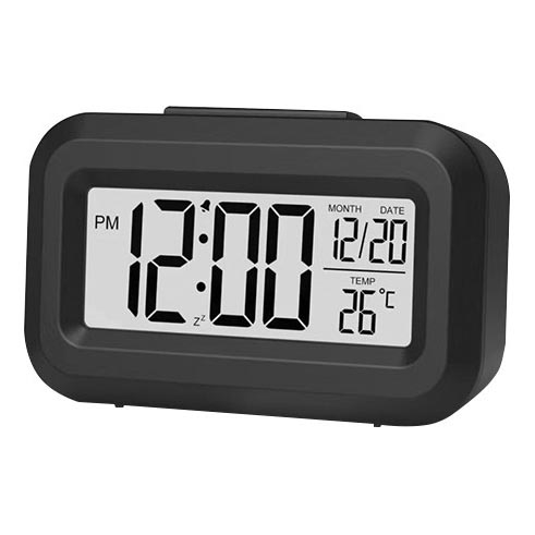 Winner Group - Despertador com visor LCD e termómetro 2xAAA preto