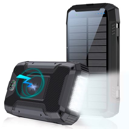 Winner Group - Power Bank com carregamento sem fios e painel solar 20000 mAh 20W PD