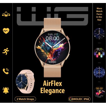 Winner Group - Smart watch AirFlex 2 Elegance 280 mAh IP68 dourado