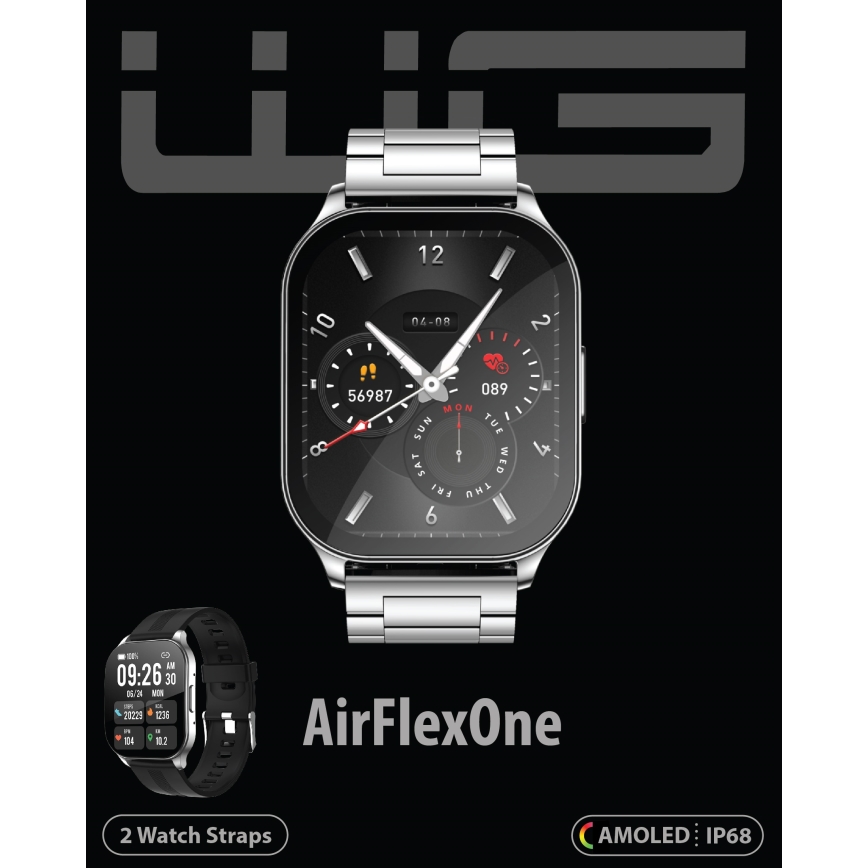 Winner Group - Smart watch AirFlexOn 300 mAh IP68 prateado