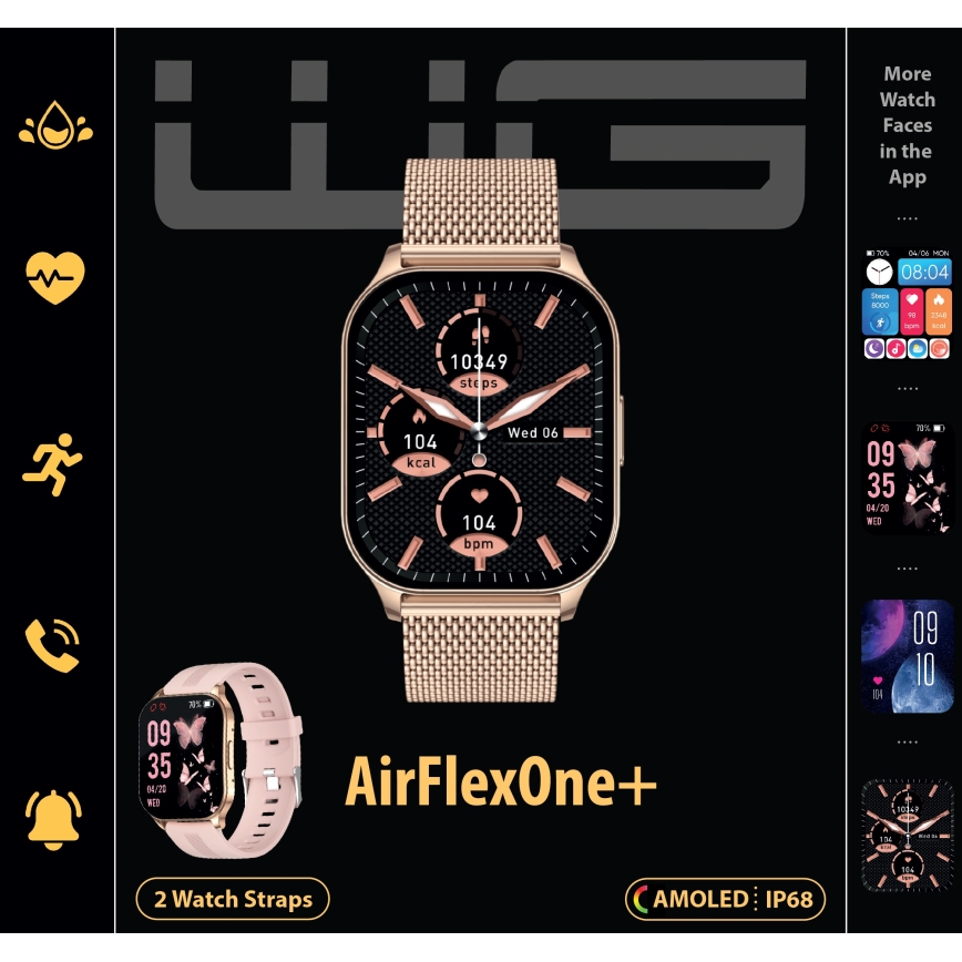 Winner Group - Smart watch AirFlexOne+ 300 mAh IP68 dourado