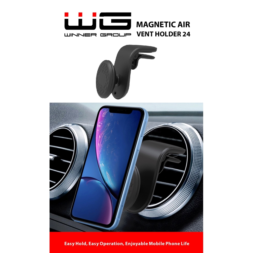 Winner Group - Suporte magnético de telemóvel para o carro preto
