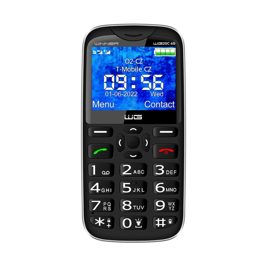 Winner Group - Telemóvel para idosos 1600 mAh preto