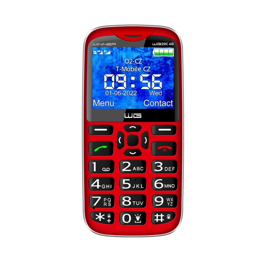 Winner Group - Telemóvel para idosos 1600 mAh vermelho