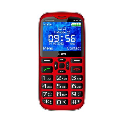 Winner Group - Telemóvel para seniores 1600 mAh vermelho
