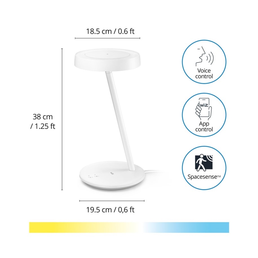 WiZ - Candeeiro de mesa LED com regulação PORTRAIT LED/10W/5V Wi-Fi 2700-6500K CRI 90
