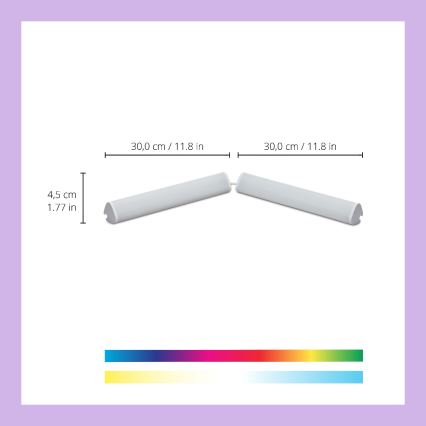 WiZ - CONJUNTO 2x LED RGBW Candeeiro com regulação BAR LED/5,5W/230V 2200-6500K Wi-Fi