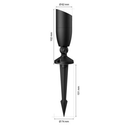 WiZ -CONJUNTO 2x LED RGBW Iluminação exterior com regulação SPOT LED/10W/230V 2700-5000K IP65 Wi-Fi