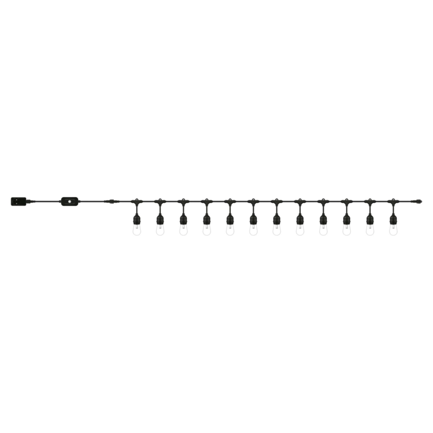 WiZ - Corrente exterior LED RGBW com regulação 12xLED 14,4m IP65 2700-5000K Wi-Fi