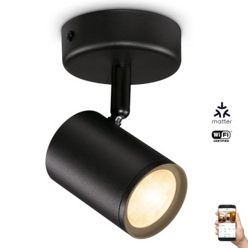 WiZ - Foco LED regulável IMAGEO 1xGU10/4,9W/230V 2700-6500K CRI 90 Wi-Fi preto