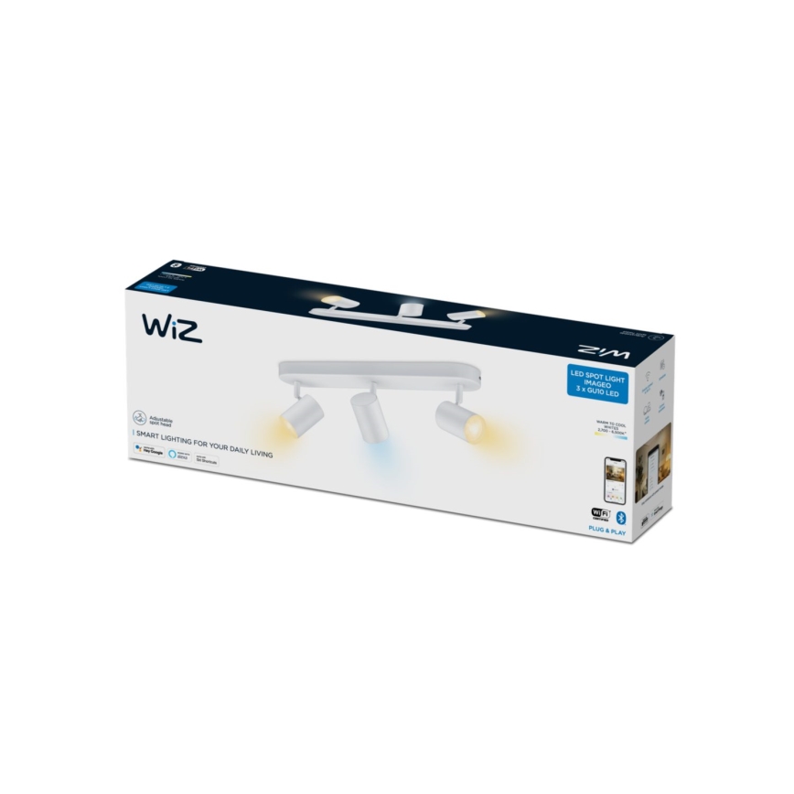 WiZ - Foco LED regulável IMAGEO 3xGU10/4,9W/230V 2700-6500K Wi-Fi CRI 90 branco