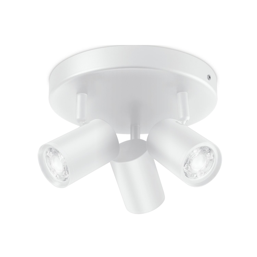 WiZ - Foco LED RGBW com regulação IMAGEO 3xGU10/4,9W/230V 2200-6500K Wi-Fi CRI 90 branco