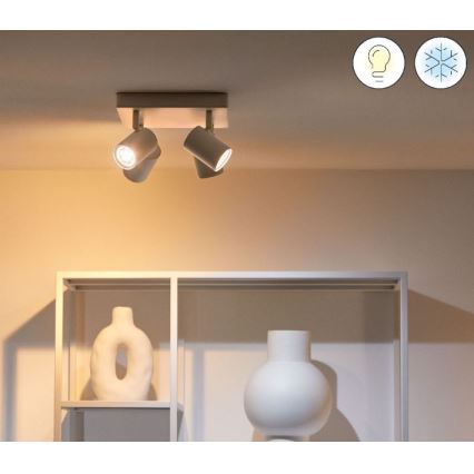 WiZ - Foco LED RGBW com regulação IMAGEO 4xGU10/4,9W/230V 2200-6500K Wi-Fi CRI 90 branco