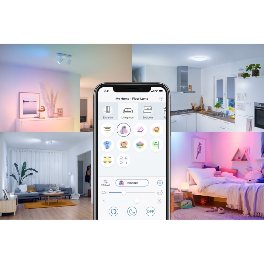 WiZ - Foco LED RGBW regulável IMAGEO 2xGU10/4,9W/230V 2200-6500K Wi-Fi CRI 90 preto