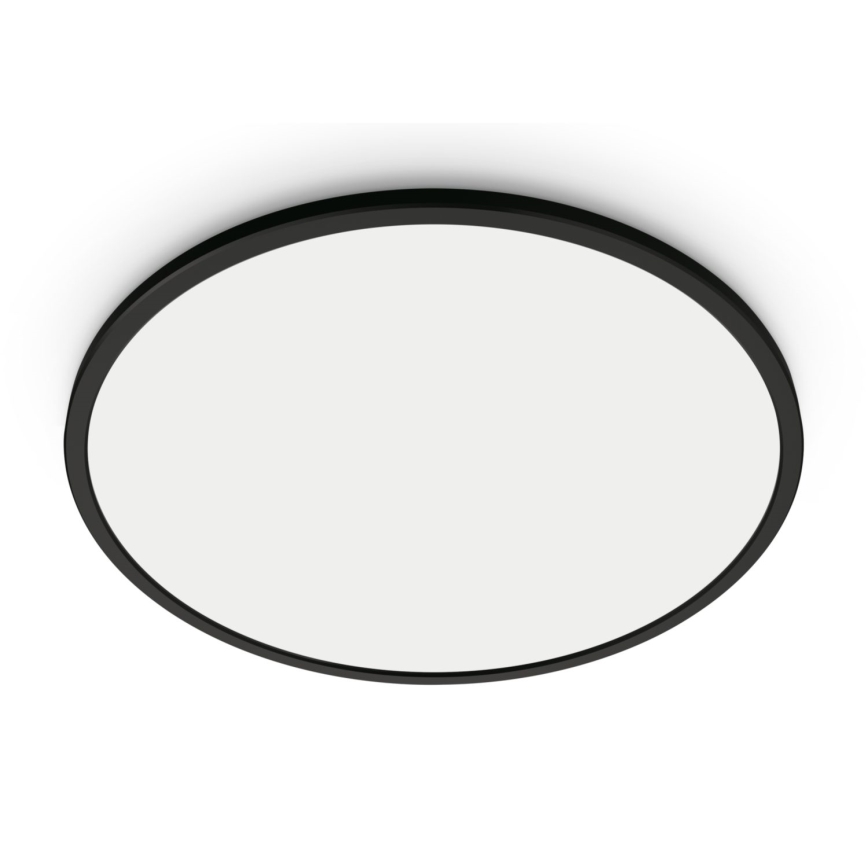 WiZ - Iluminação de teto LED com regulação do fluxo luminoso SUPERSLIM LED/14W/230V 2700-6500K Wi-Fi preta