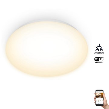 WiZ - Iluminação de teto LED com regulação do fluxo luminoso SUPERSLIM LED/17W/230V 2700 Wi-Fi