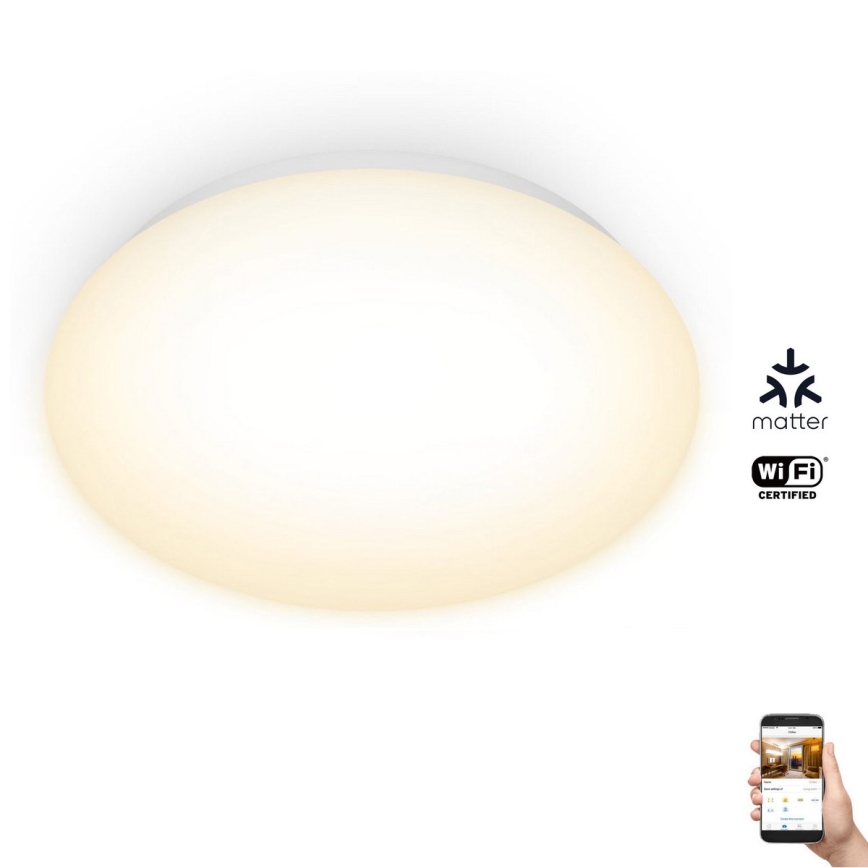 WiZ - Iluminação de teto LED com regulação do fluxo luminoso SUPERSLIM LED/17W/230V 2700 Wi-Fi