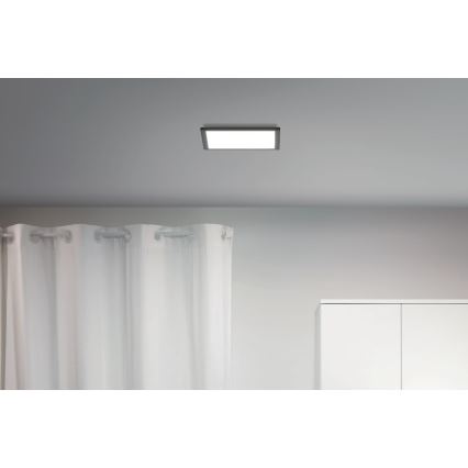 WiZ - Iluminação de teto LED com regulação SUPERSLIM LED/12W/230V 2700-6500K Wi-Fi preto