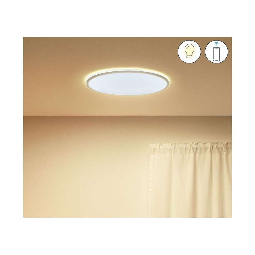 WiZ - Iluminação de teto LED com regulação SUPERSLIM LED/22W/230V 2700-6500K Wi-Fi branca
